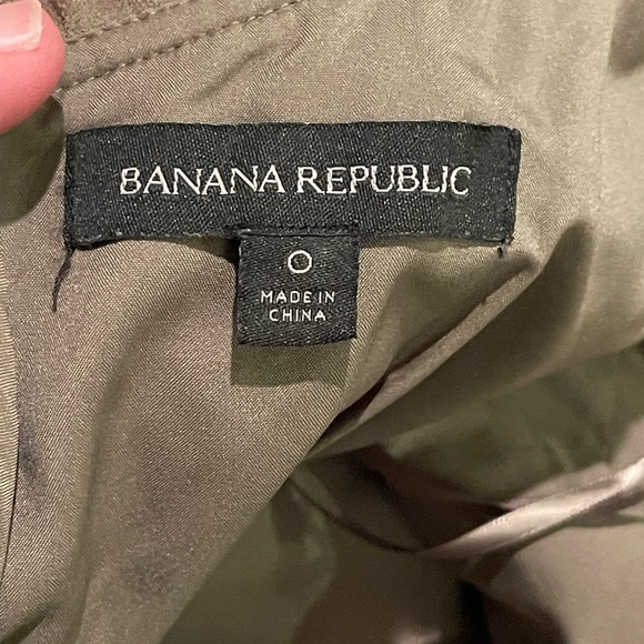 Banana republic olive ruched green midi dress - Picture 3 of 7